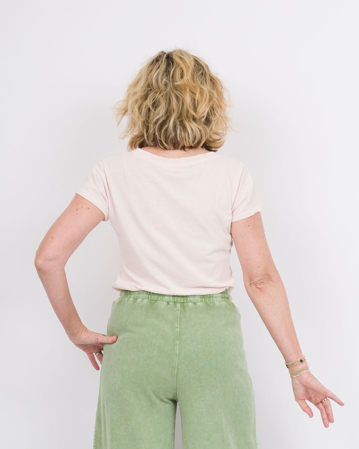 Z Supply Modern V-Neck Tee Pink Salt