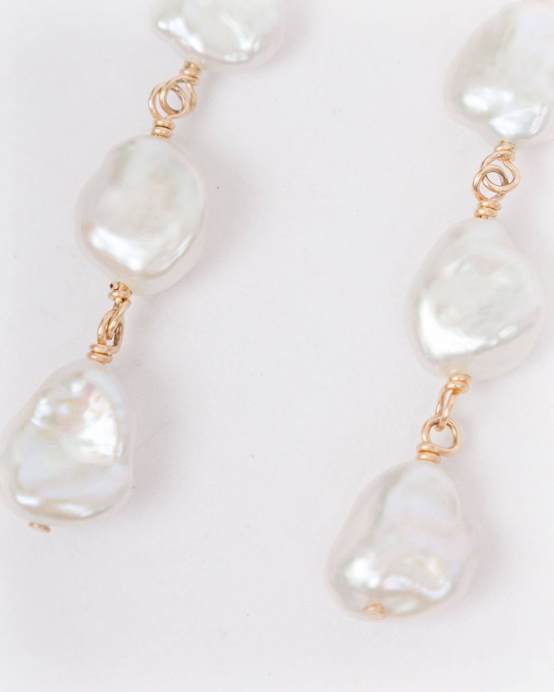 J. Mills Studio Triple Pearl Drop Earrings