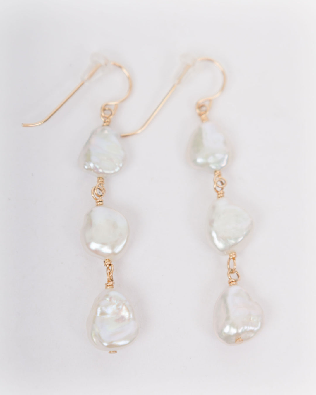 J. Mills Studio Triple Pearl Drop Earrings
