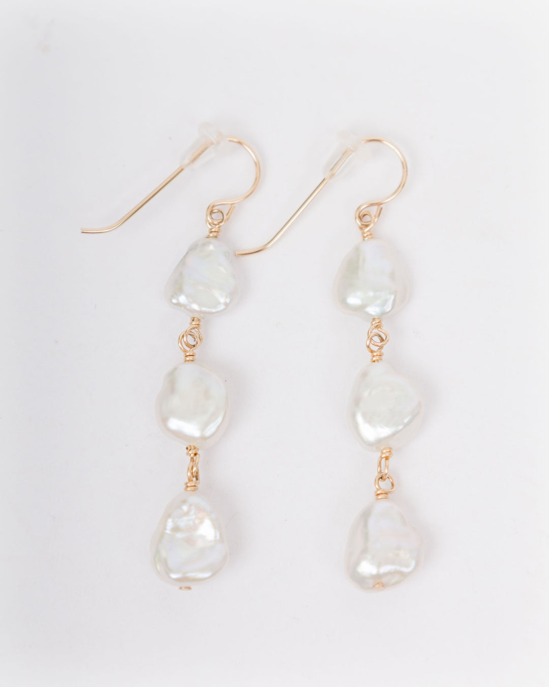 J. Mills Studio Triple Pearl Drop Earrings