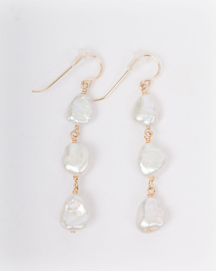 J. Mills Studio Triple Pearl Drop Earrings