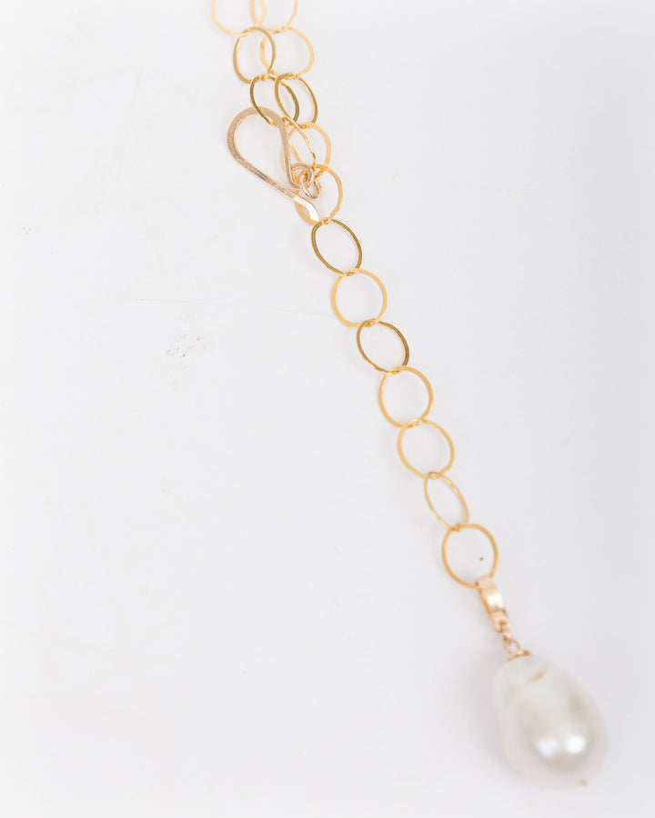 J.Mills Extra Large Baroque Pearl Oval Chain Necklace