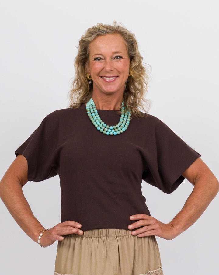 Angel Crew Neck Top Chocolate