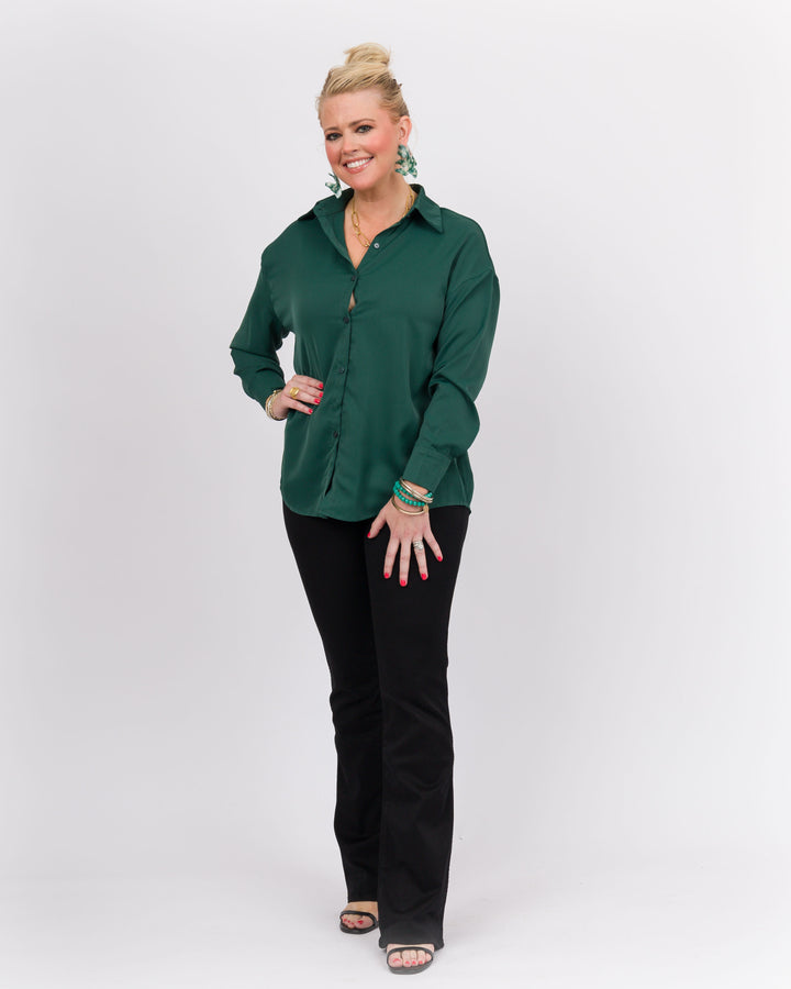 The Kathryn Shirt- Forest Green