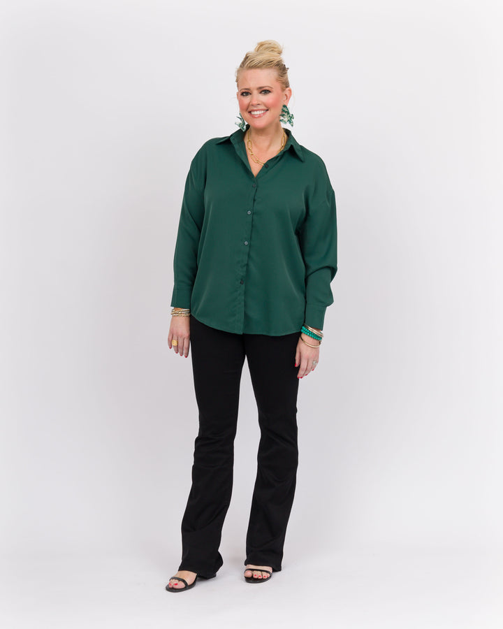 The Kathryn Shirt- Forest Green
