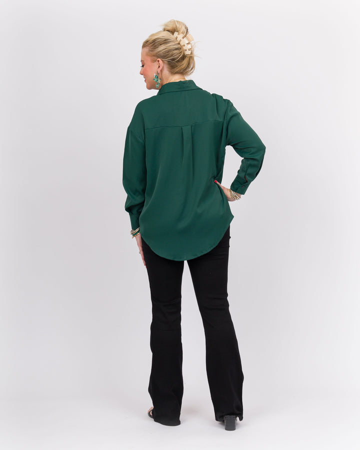 The Kathryn Shirt- Forest Green