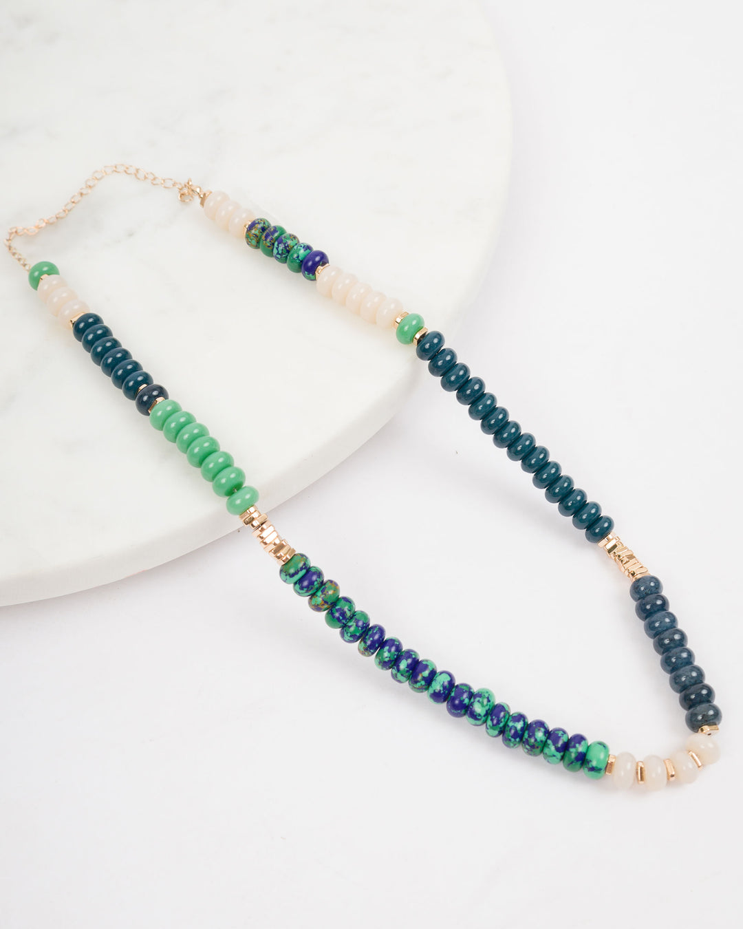 Glass Bead Necklace - Green