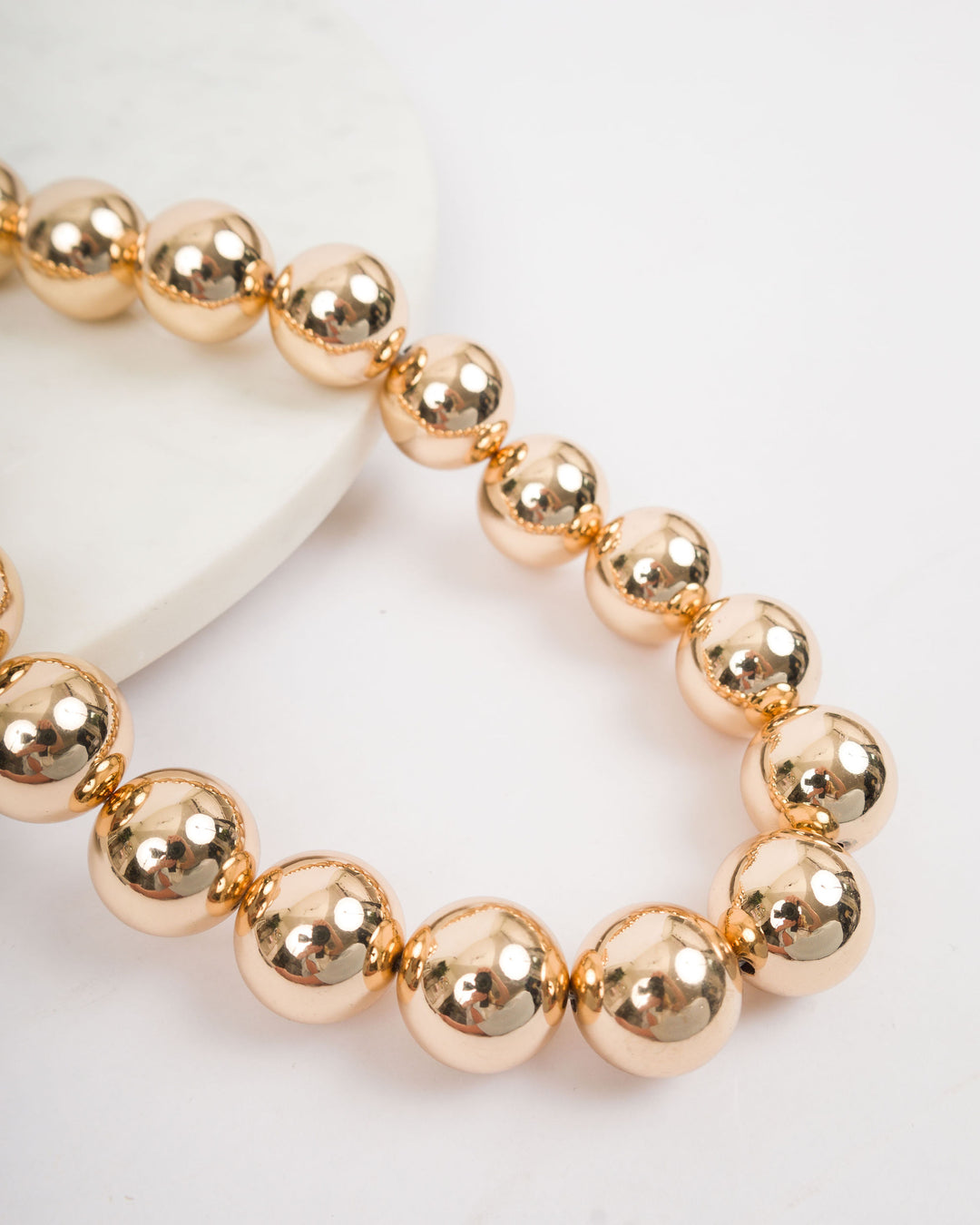 25mm Chunk Ball Necklace - Gold