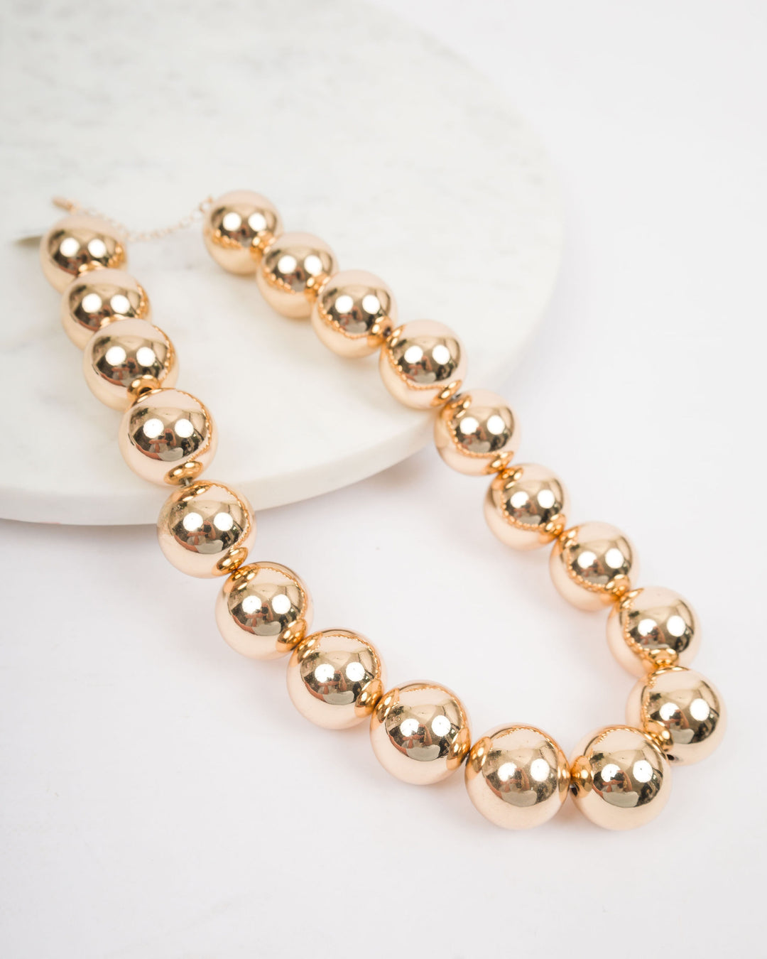 25mm Chunk Ball Necklace - Gold