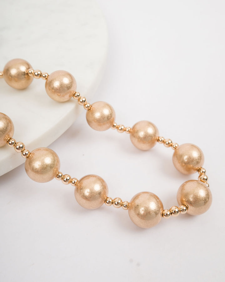 Large Bead with Three Small Beads Necklace