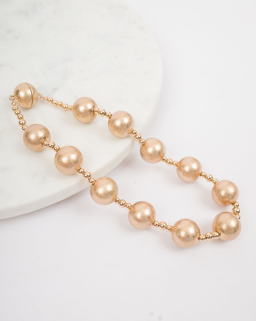 Large Bead with Three Small Beads Necklace