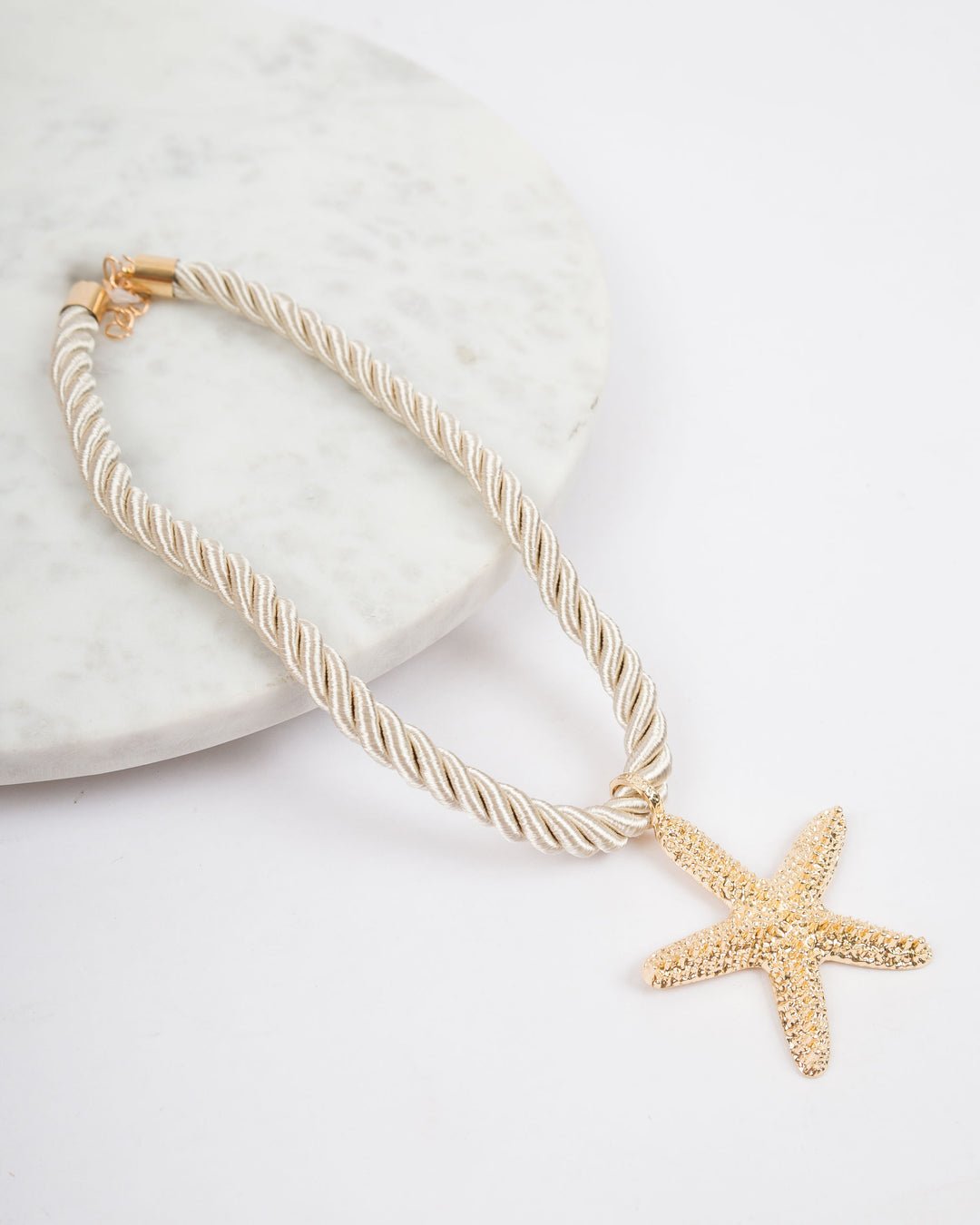 Satin Rope Necklace with Star Fish Charm
