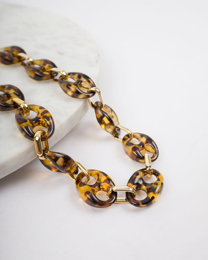 Tortoise Gold Link Necklace
