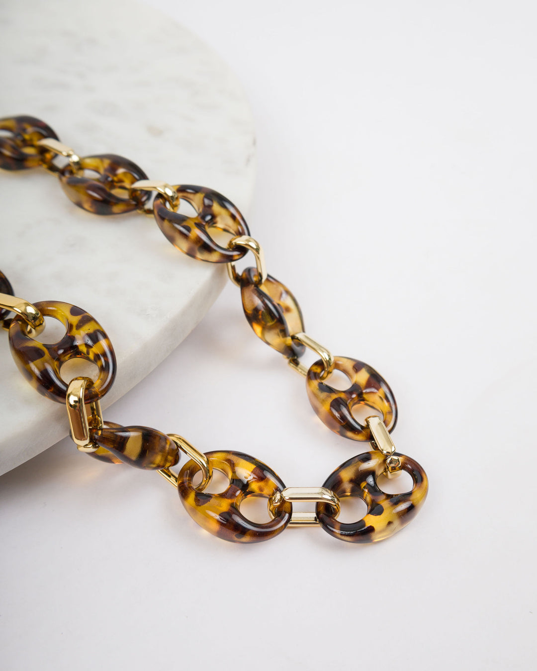 Tortoise Gold Link Necklace