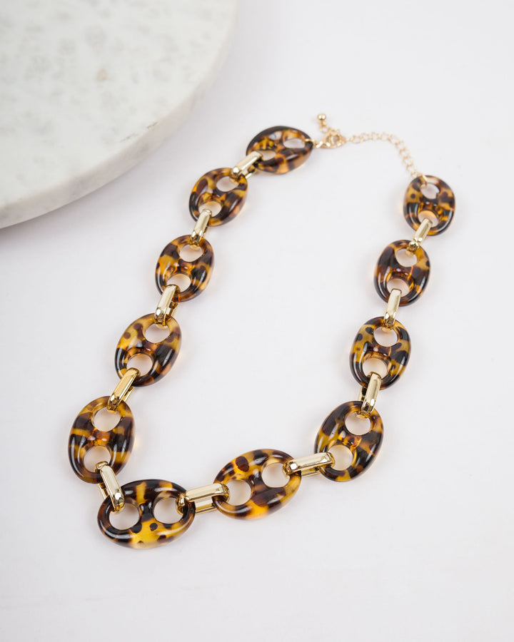 Tortoise Gold Link Necklace