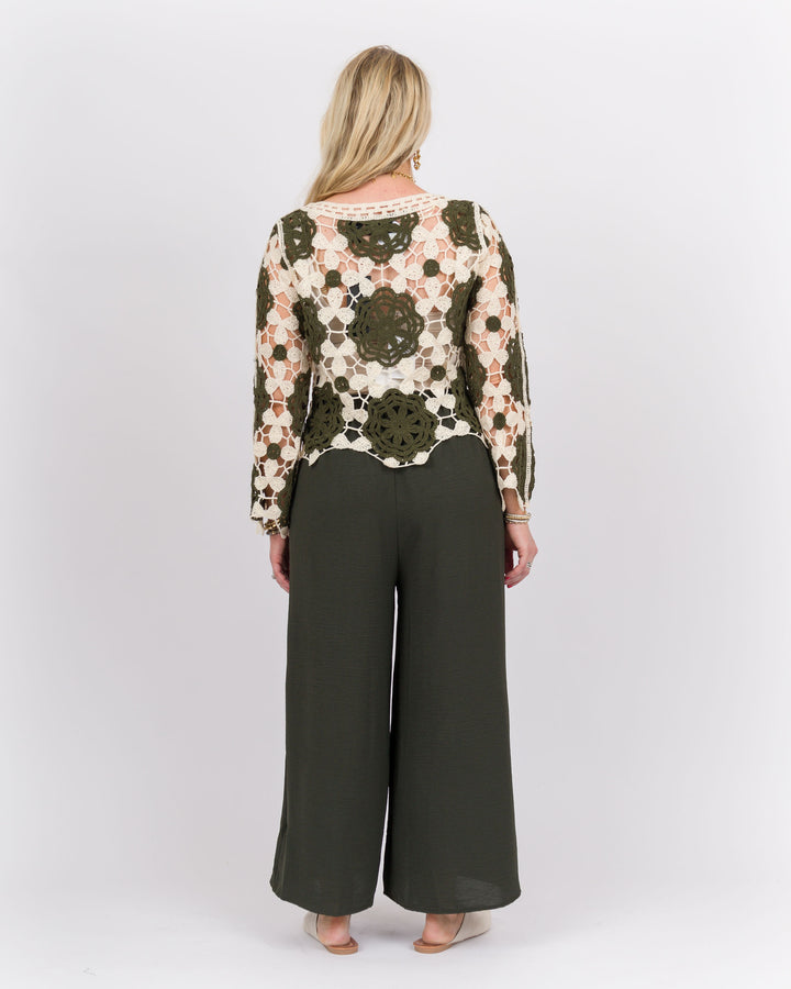 Olive Wide Leg Pants