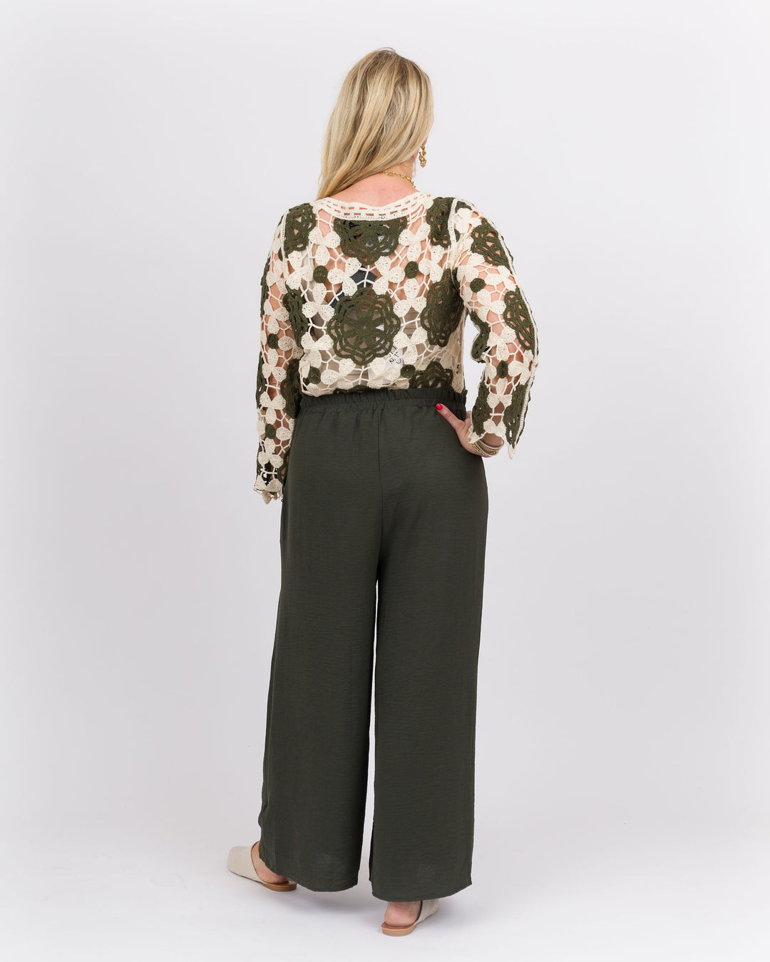 Olive Wide Leg Pants
