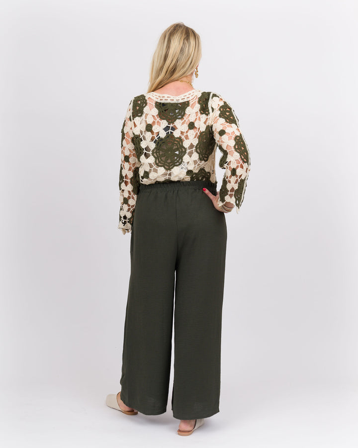 Olive Wide Leg Pants