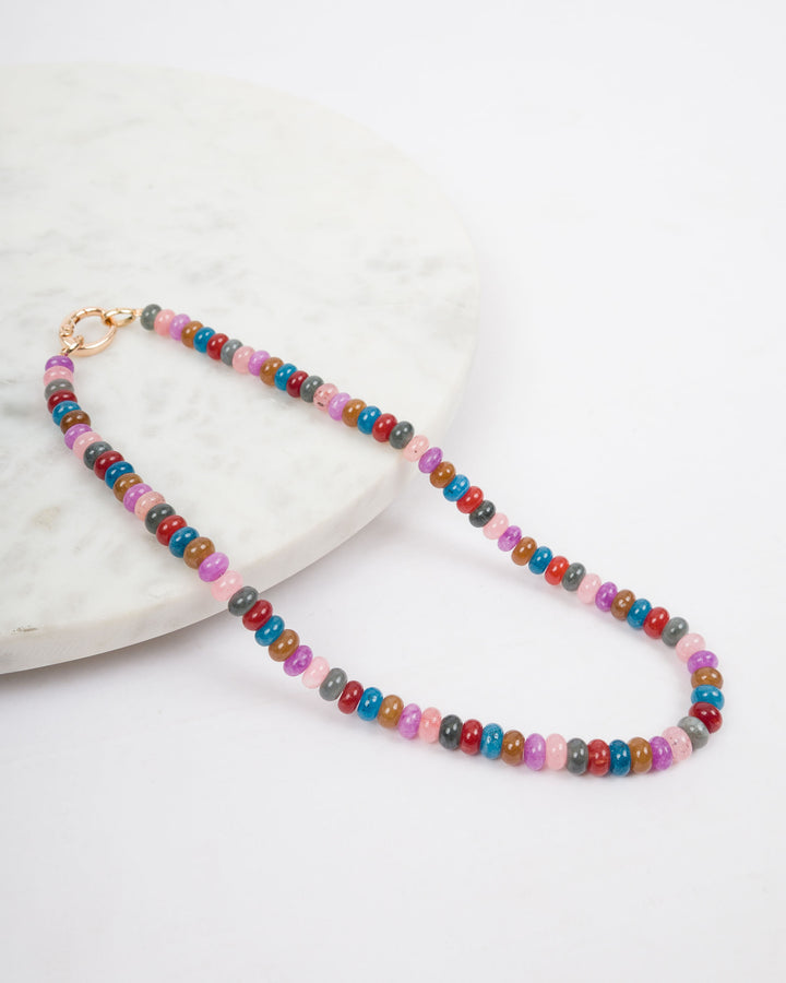 Timeless Clasp Beaded Necklace - Multicolor