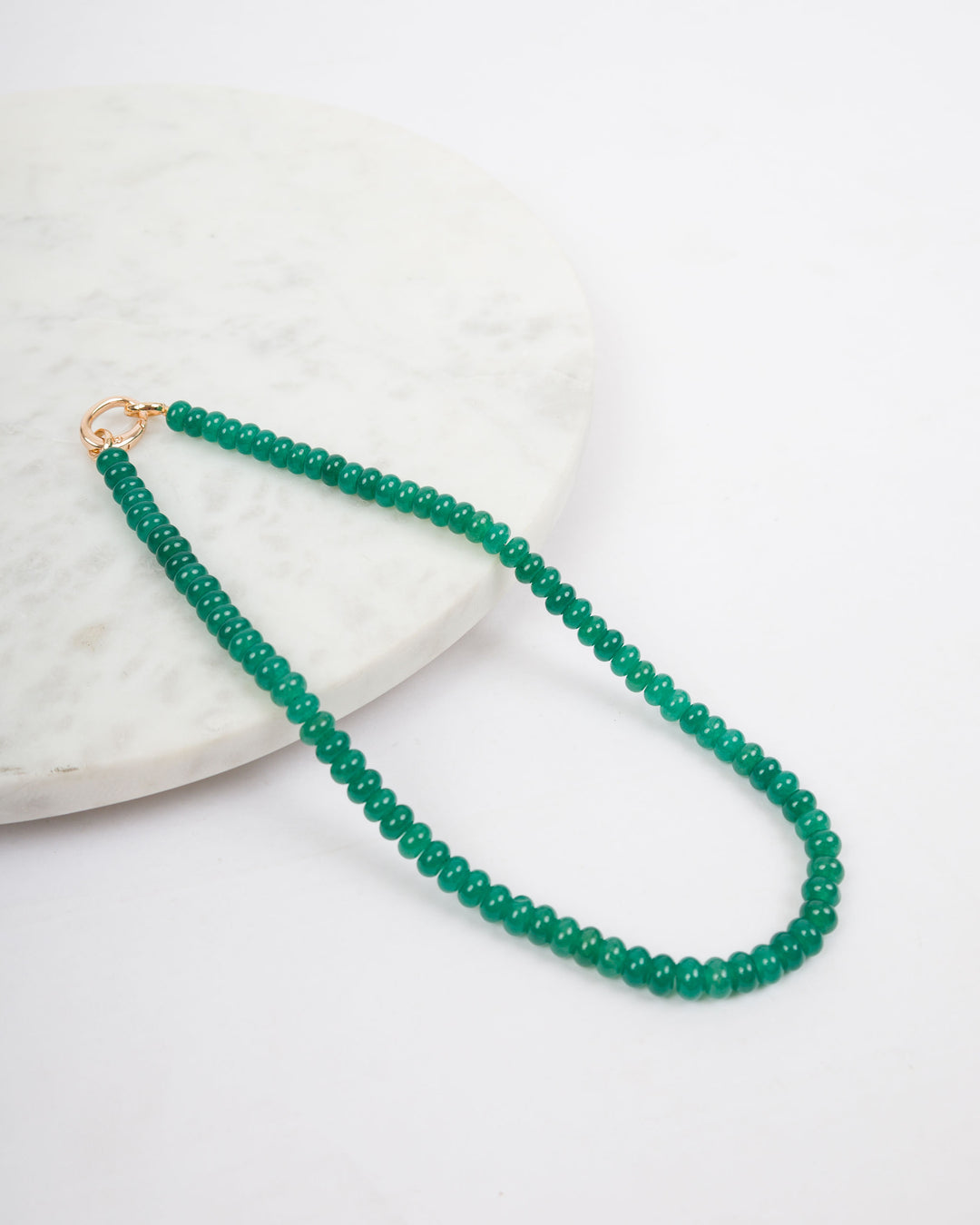 Timeless Clasp Beaded Necklace - Green