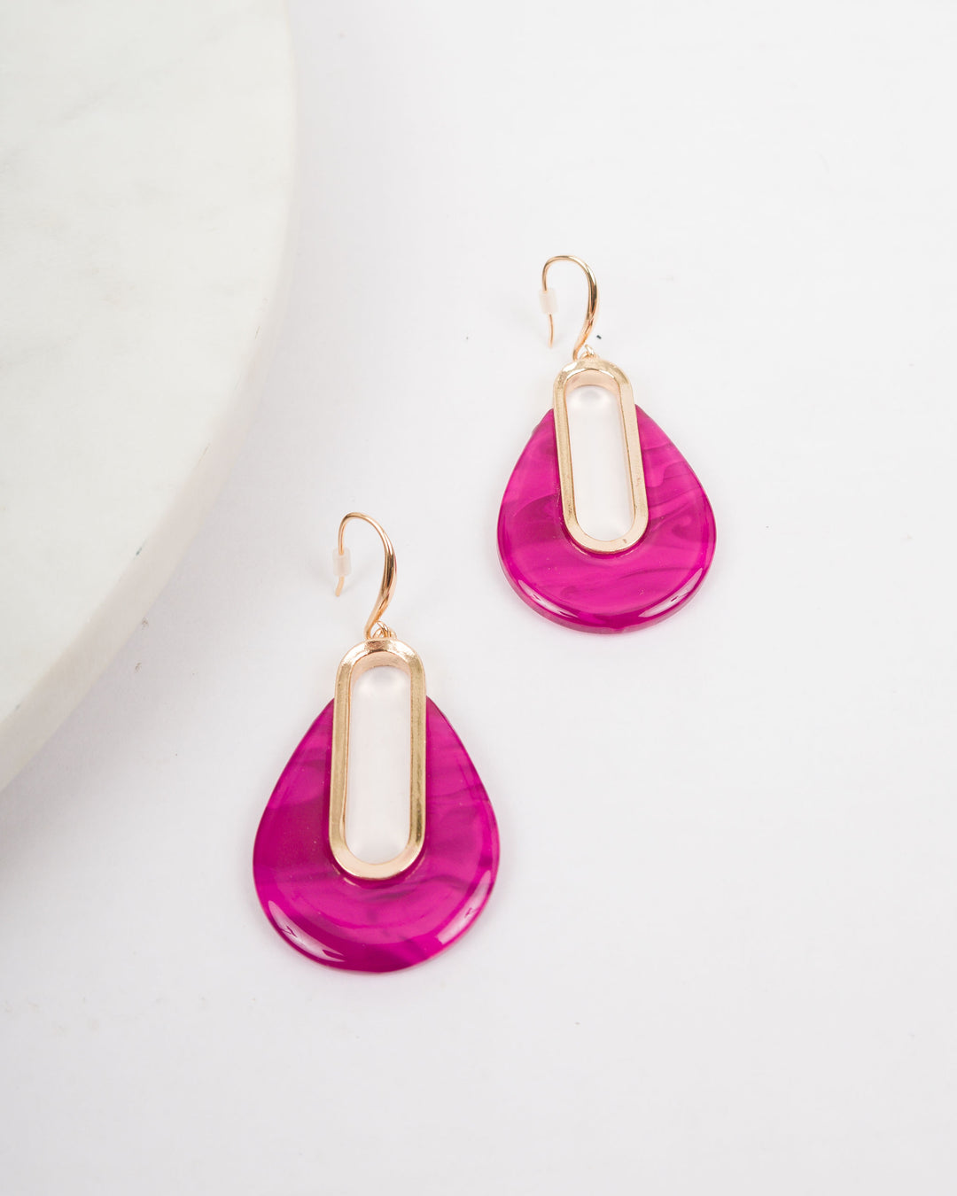 Tear Drop Earrings - Pink