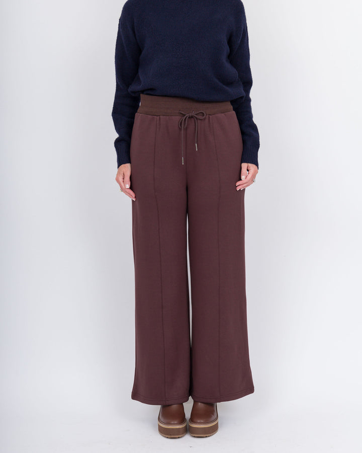 Kasha WideLeg Sweatpants-Brown