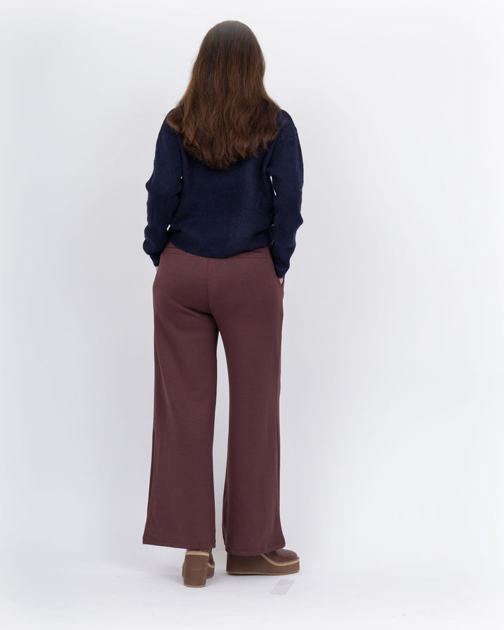 Kasha WideLeg Sweatpants-Brown