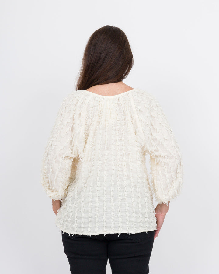 Lexi Textured Top-Cream