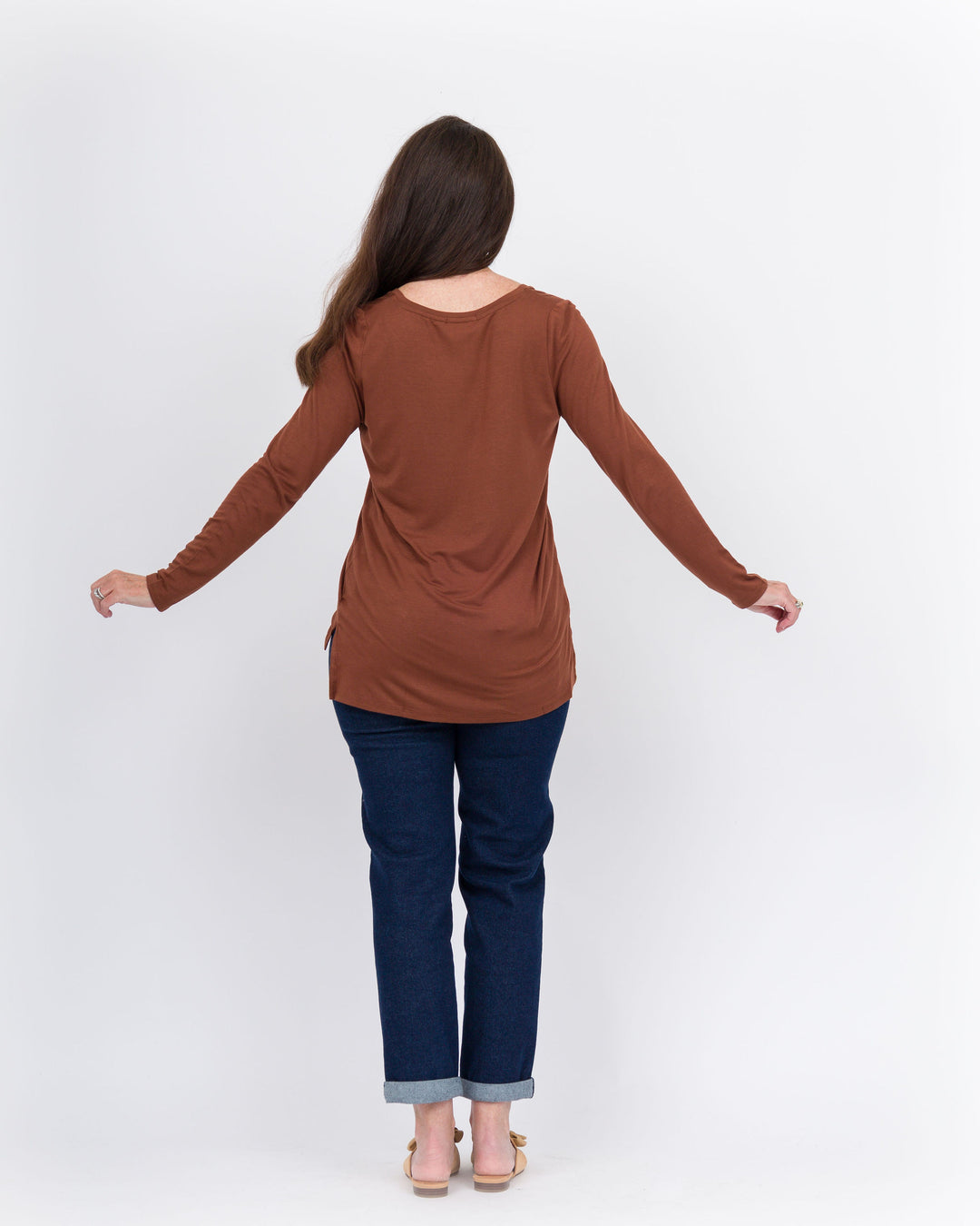 V-Neck HiLo Top- Andorra