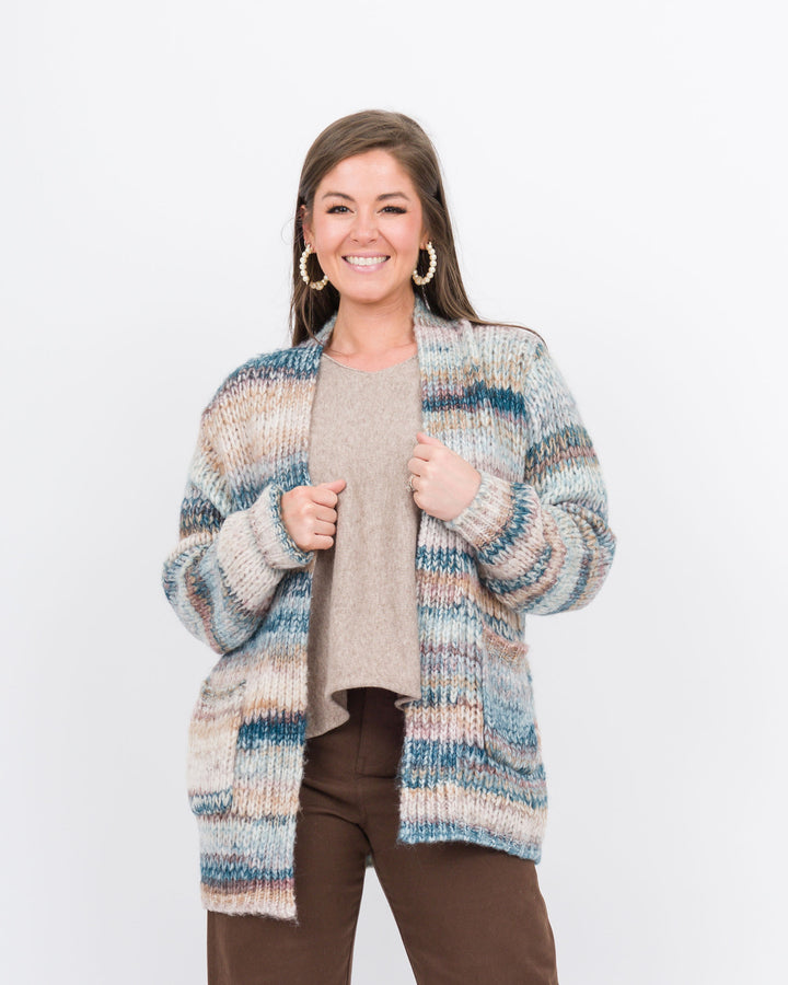 Knitted Cardigan- Blue