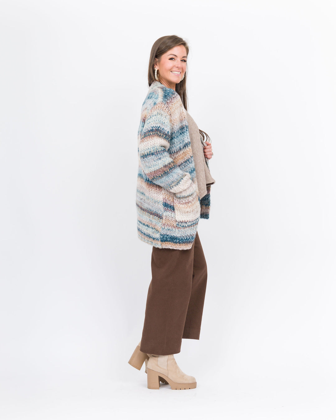 Knitted Cardigan- Blue