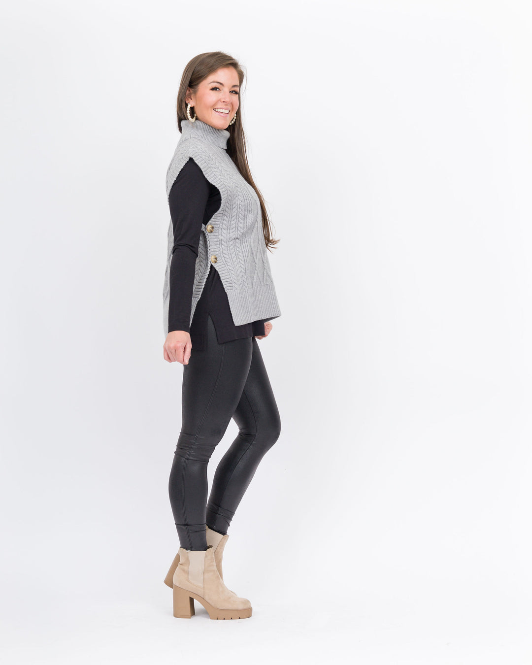 Leora Vest - Grey