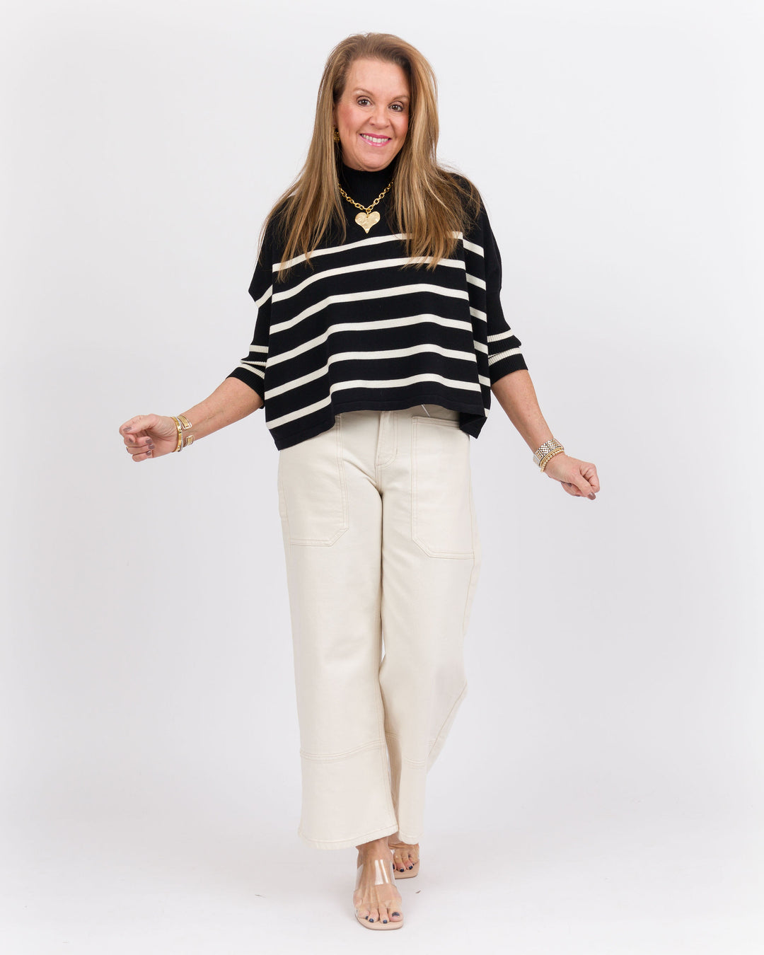 Kerisma Aja Ortho Striped Sweater - Black and White