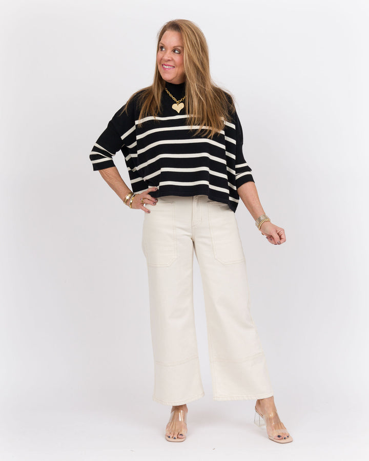 Kerisma Aja Ortho Striped Sweater - Black and White