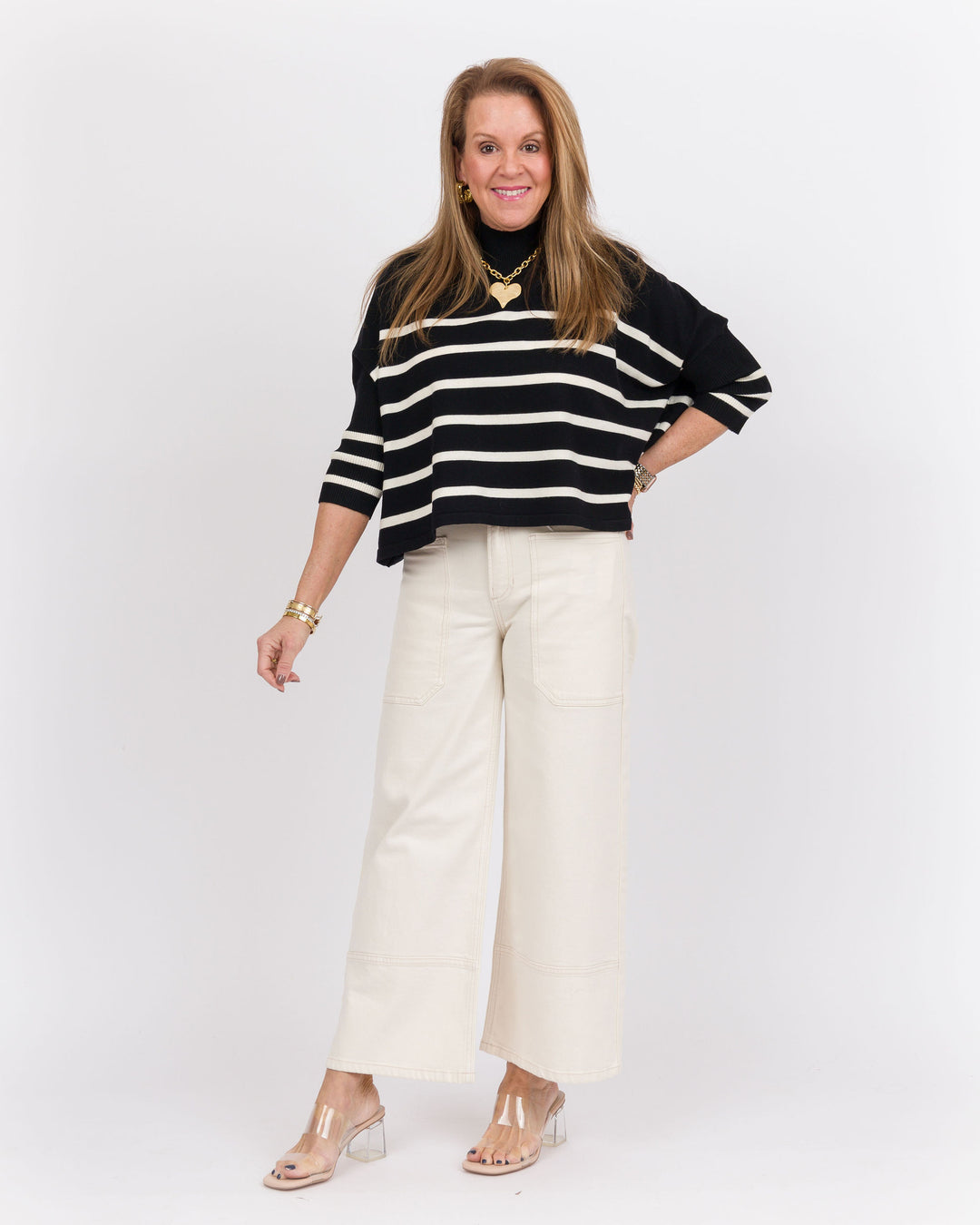 Kerisma Aja Ortho Striped Sweater - Black and White