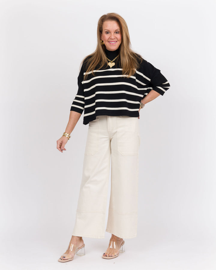 Kerisma Aja Ortho Striped Sweater - Black and White