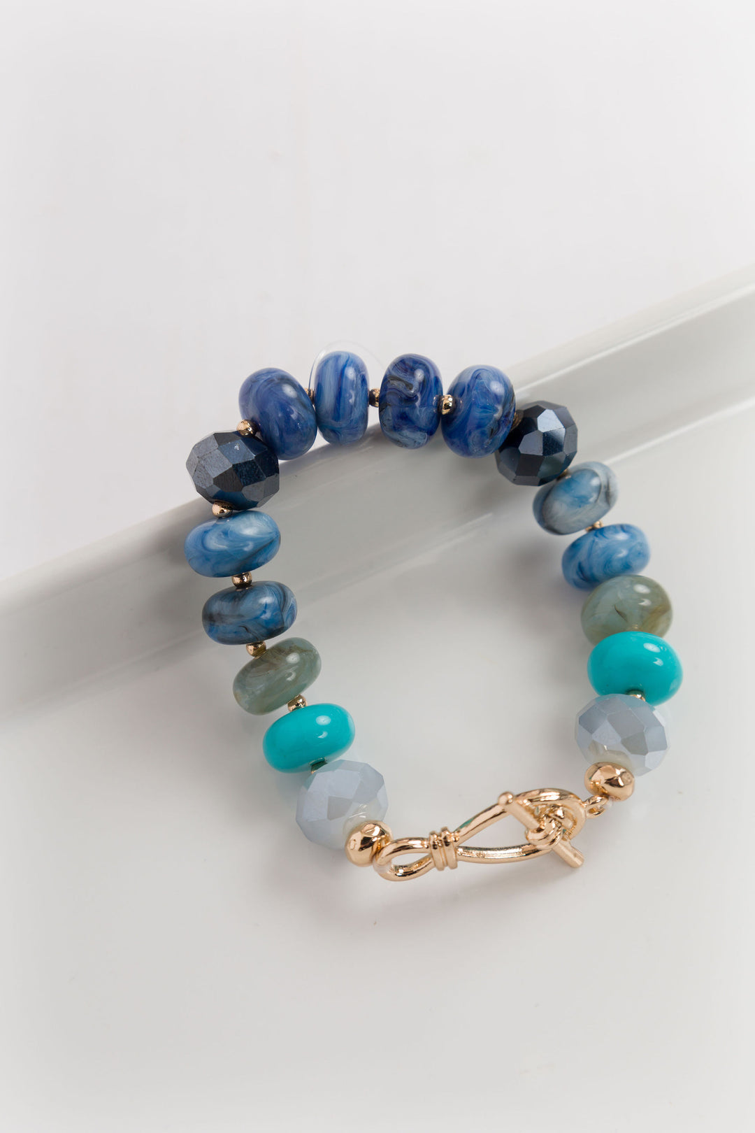 Multi Color Beaded Bracelet - Blue