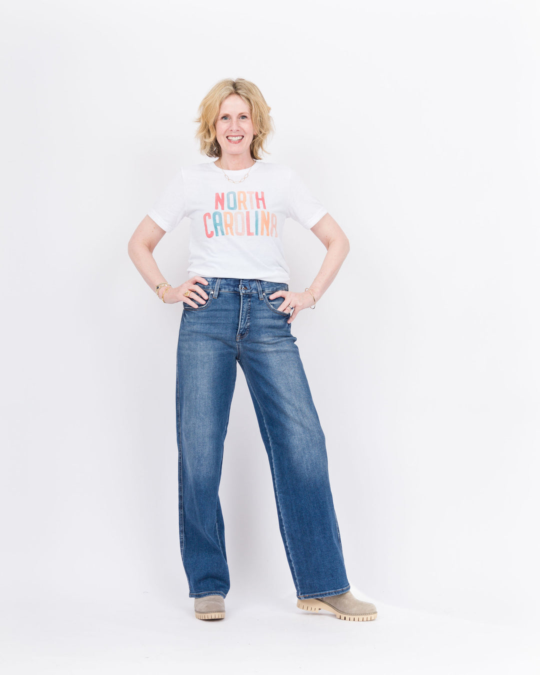 Risen Tummy Control  High Rise Wide Baggy Jeans