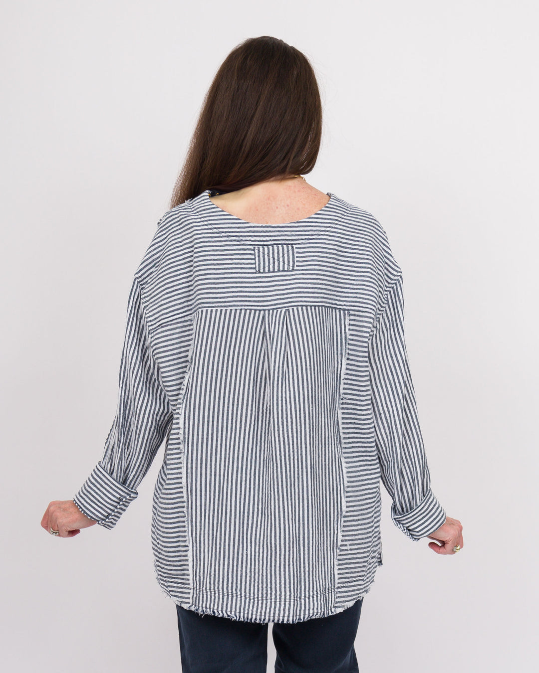 Rosalee Striped Top - Black