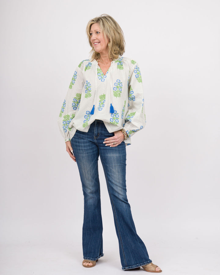 Mud Pie Jenaleigh Top Blue