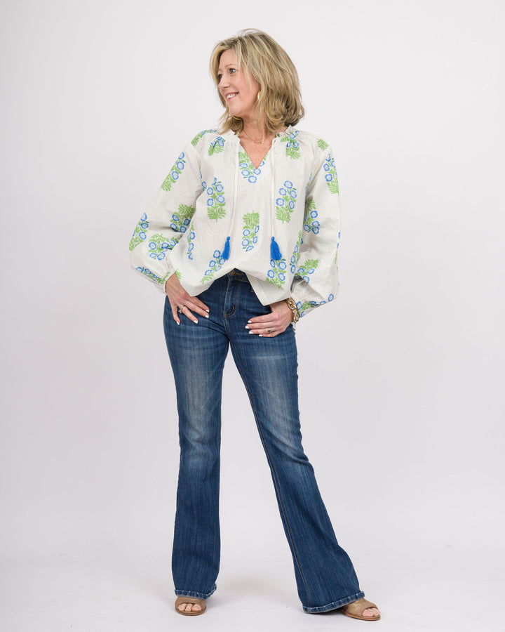 Mud Pie Jenaleigh Top Blue