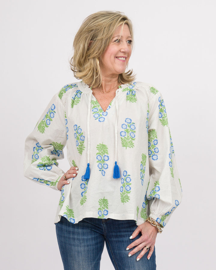 Mud Pie Jenaleigh Top Blue