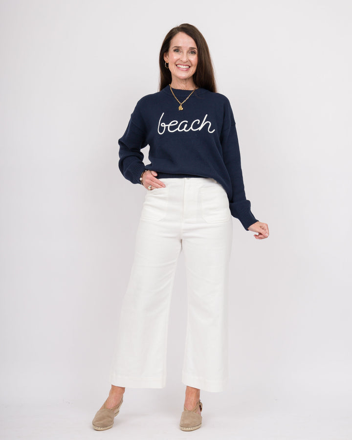 Z Supply Beach Boyfriend Sweater- Eclipse