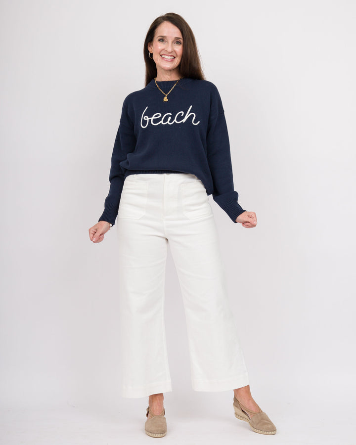 Z Supply Beach Boyfriend Sweater- Eclipse