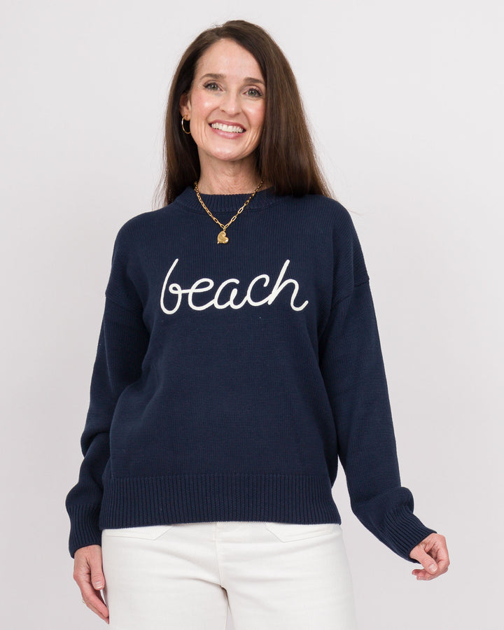 Z Supply Beach Boyfriend Sweater- Eclipse