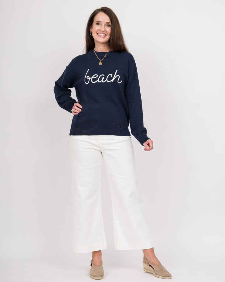 Z Supply Beach Boyfriend Sweater- Eclipse