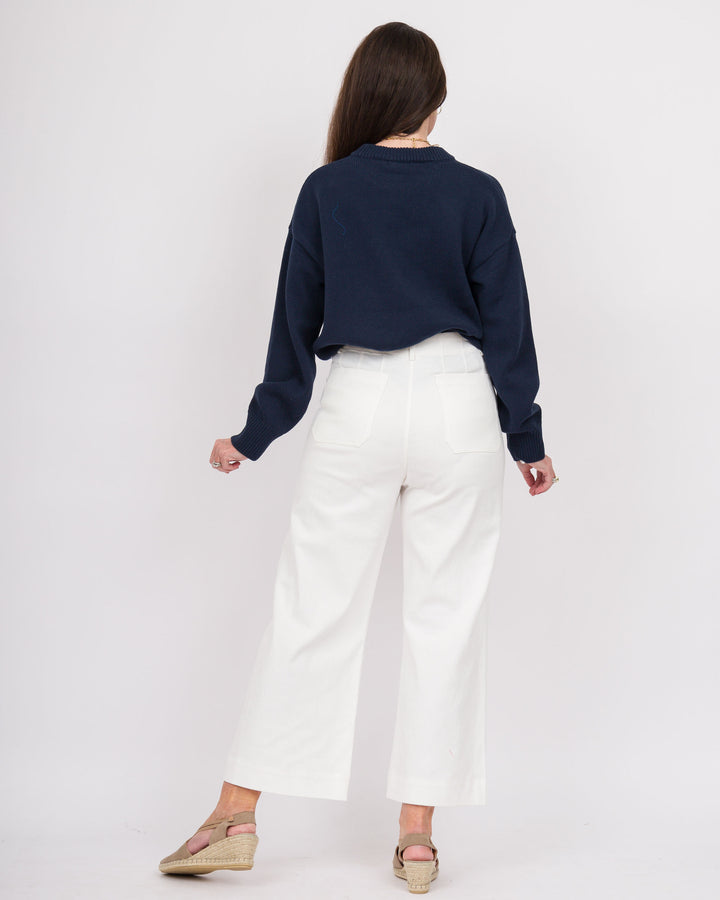 Sasha Wide Leg Pants-Off White