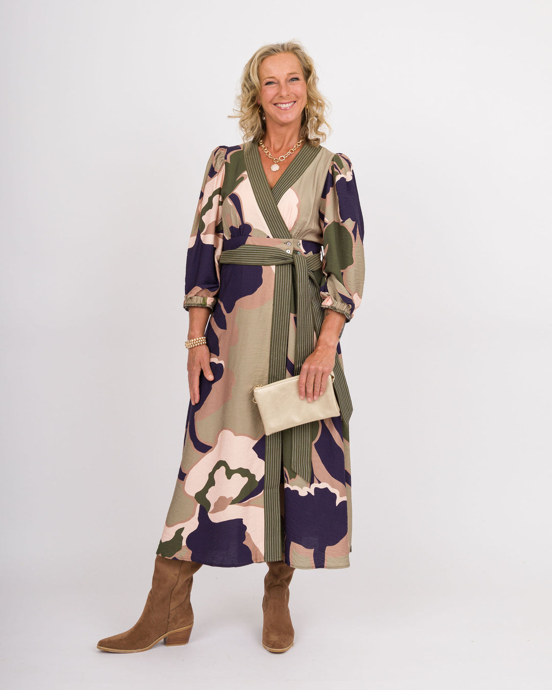 Campbell Balloon Sleeve Midi Dress