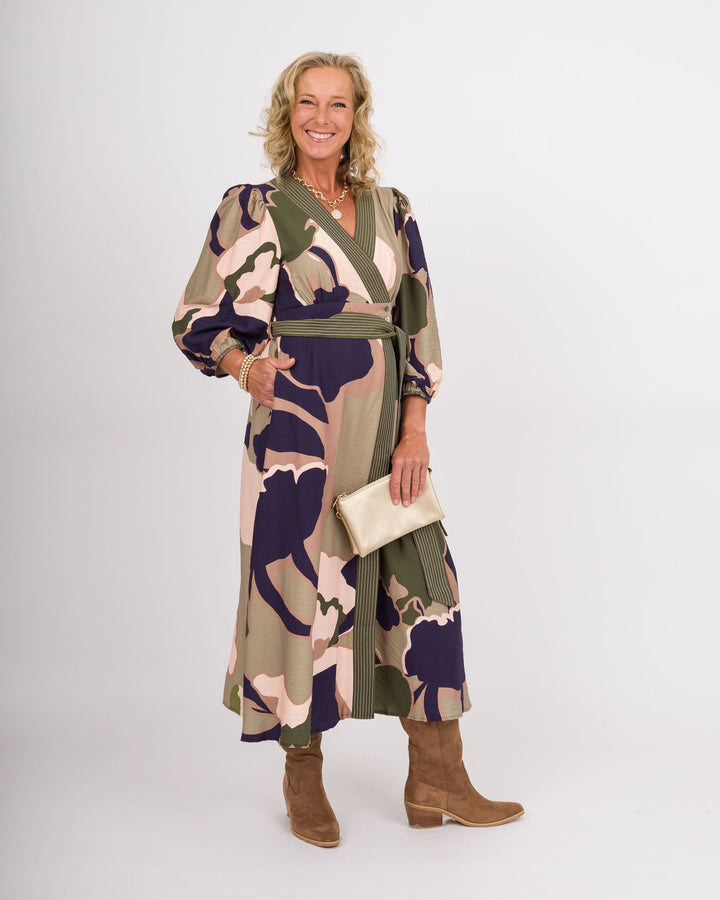 Campbell Balloon Sleeve Midi Dress