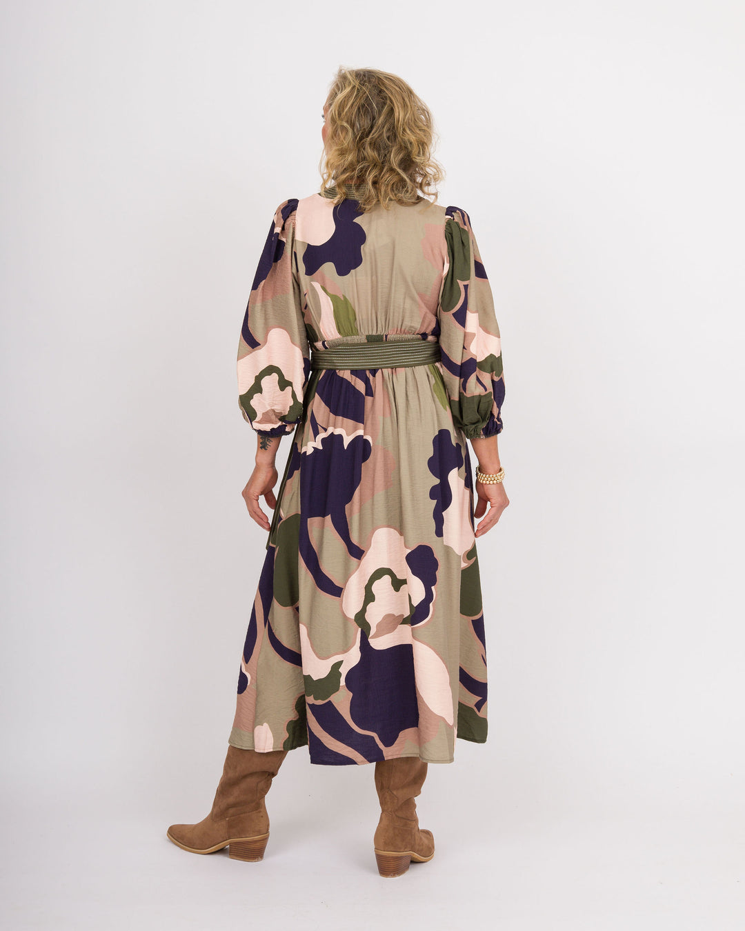 Campbell Balloon Sleeve Midi Dress